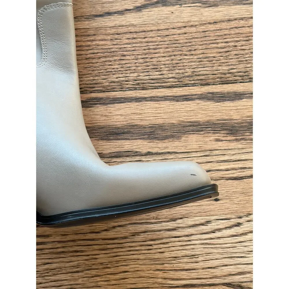 Franco Sarto Valor Leather Square Toe Block Heel Boots Women Sz 9.5 - Picture 14 of 14